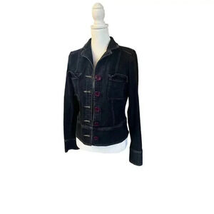 Kenneth Cole dark denim fitted jacket size 8